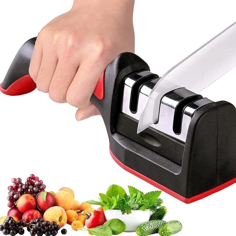 Super Sharp 3-Stage Knife Sharpener (with Ceramic Peeler)
