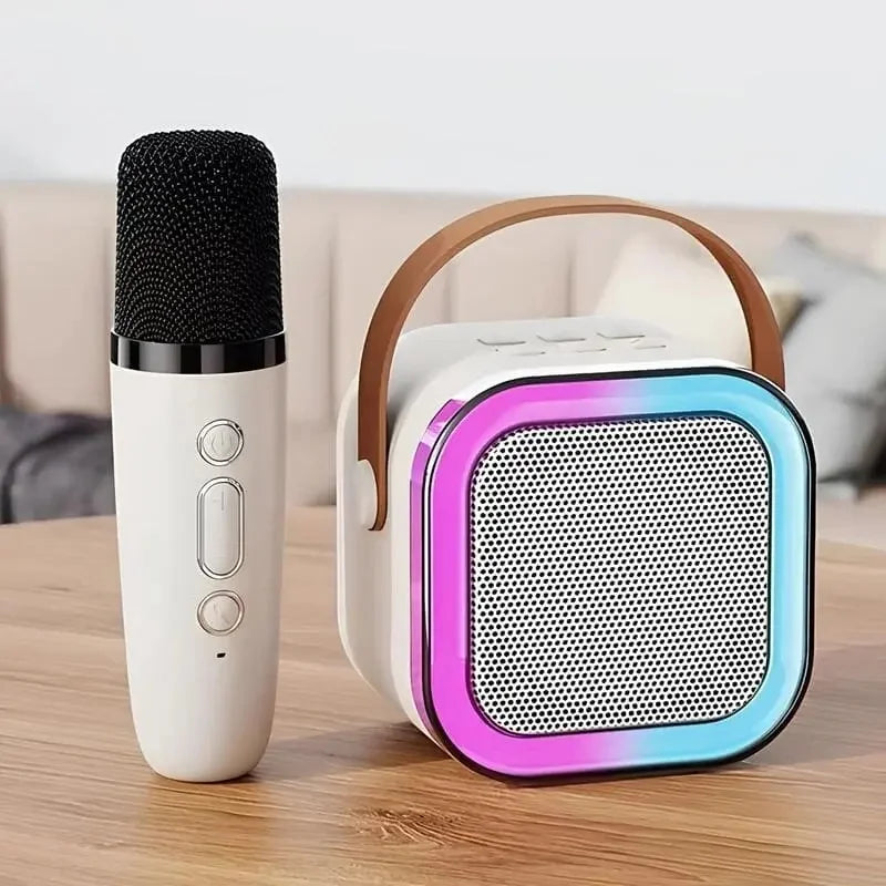 Karaoke Portable Wireless Bluetooth Speaker with Microphone Sound System for Singing and Parties