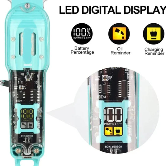 Daling Transparent LCD Electric Hair Trimmer FR-D-8268