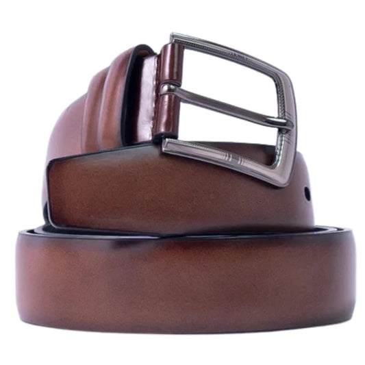 Light Brown Imported Belt | Premium Matt Finish Strap with Elegant Metal Buckle for Formal & Casual Wear
