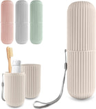 Portable Toothbrush & Toothpaste Holder Case | Travel Storage Box with Cup Function