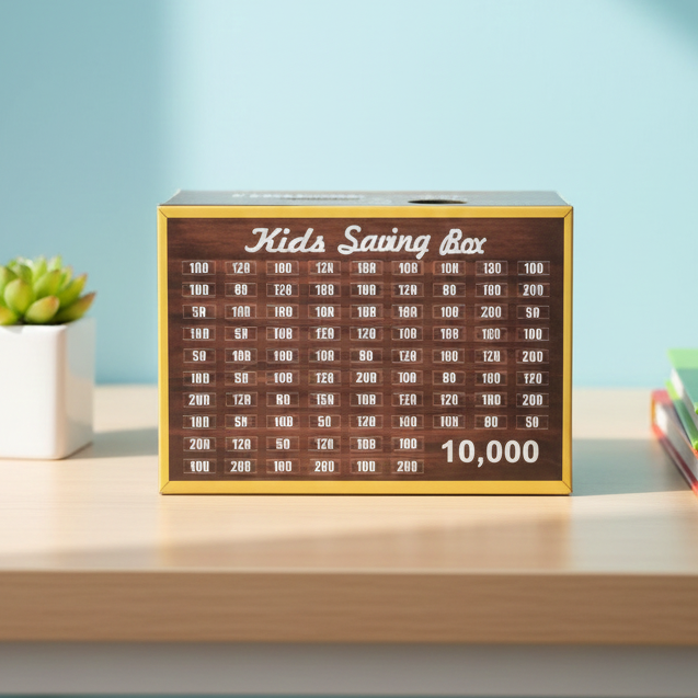 Money Wooden Saving Box
