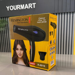 Remington Hair Dryer R-6010 Professional Ionic Dryer with 3 Speed Settings and DC Strong Motor