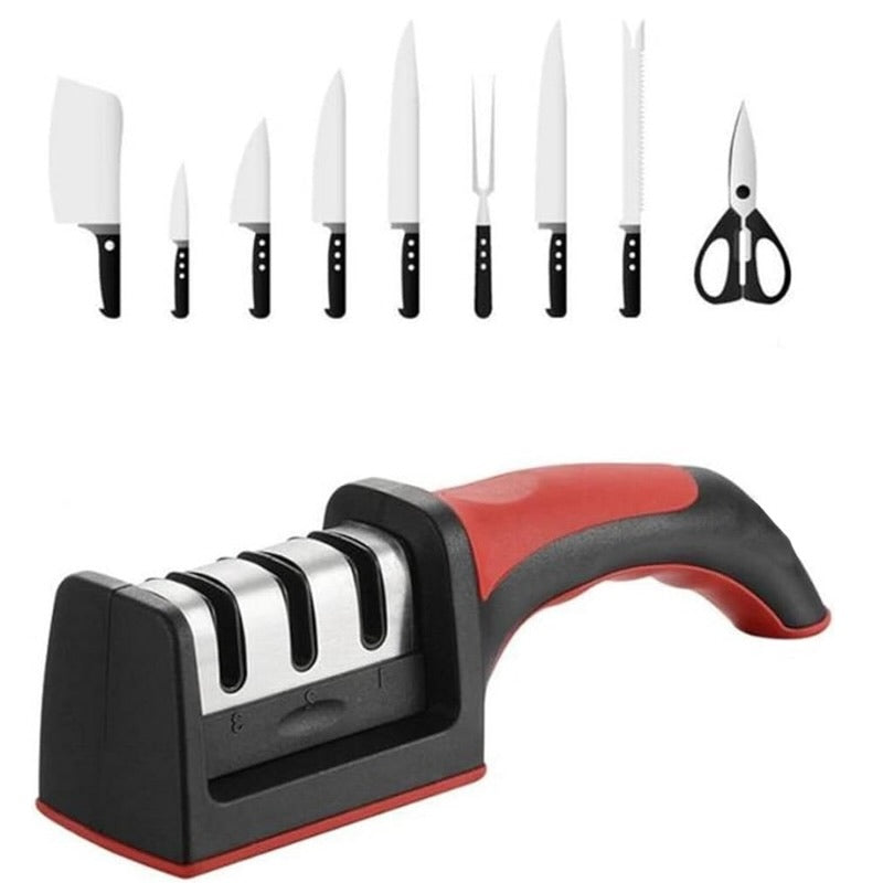 Super Sharp 3-Stage Knife Sharpener (with Ceramic Peeler)