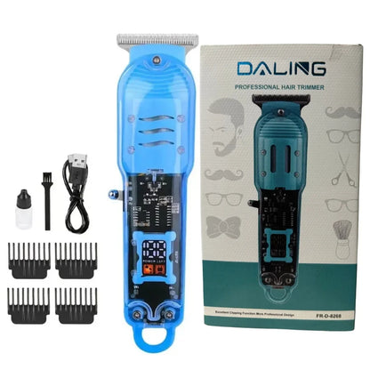 Daling Transparent LCD Electric Hair Trimmer FR-D-8268