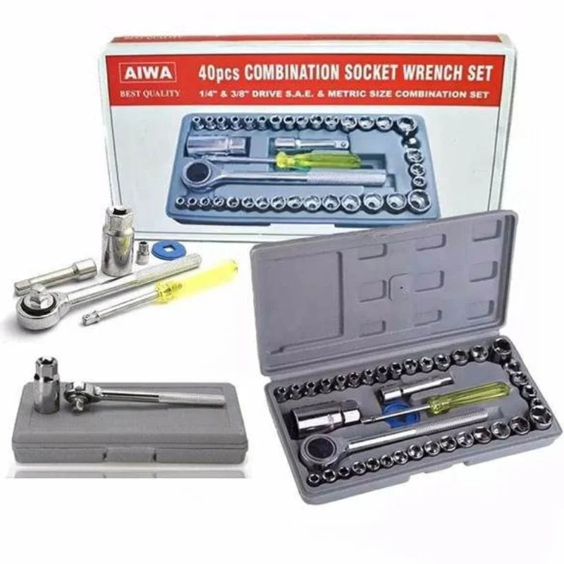 40 PCS Aiwa Socket Wrench Tool Kit