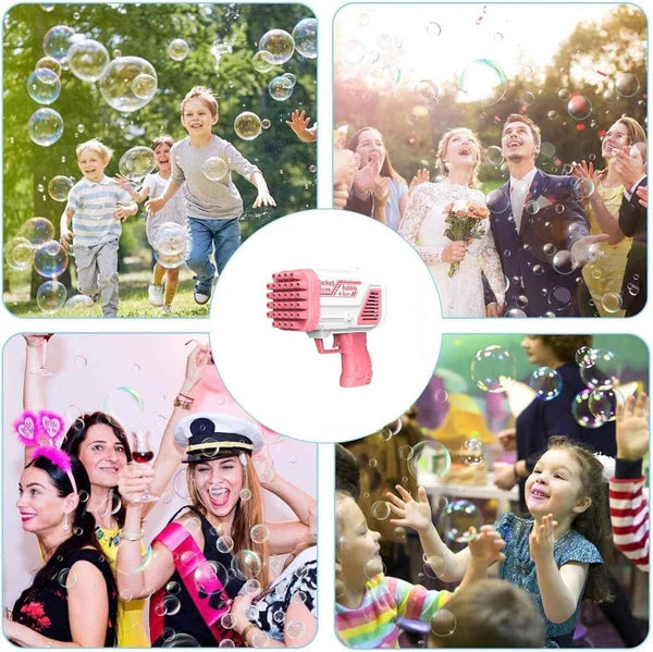 Bazooka Bubble Water Gun | 36-Hole Automatic Bubble Maker for Kids