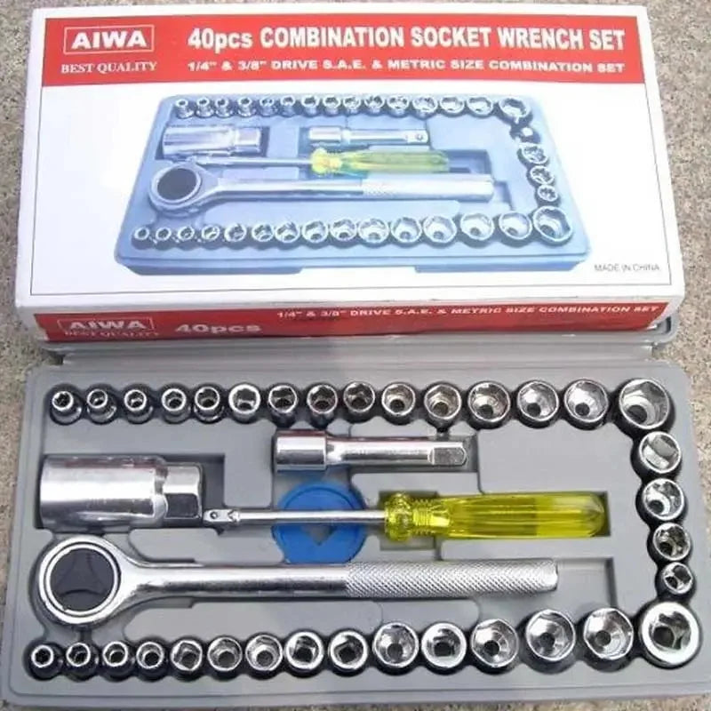 40 PCS Aiwa Socket Wrench Tool Kit