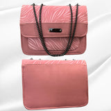 Luxury Women’s Shoulder Bag in Pink Faux Leather for Casual, Work, and Formal Use