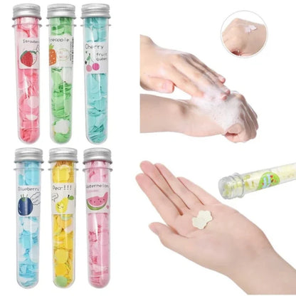 Disposable Soap Paper Flakes in Flower Tube Bottle