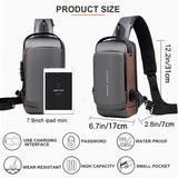 Black Multifunction Anti-Theft USB Charging Crossbody Shoulder Bag | Stylish, Secure & Travel-Ready