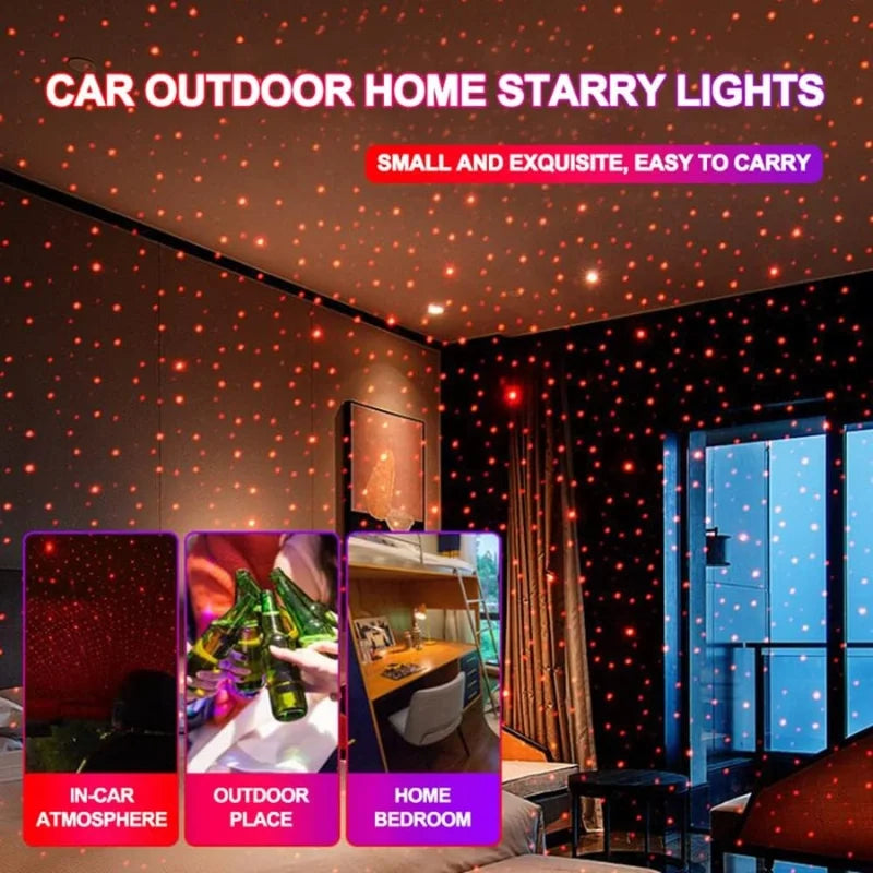 USB Mini Star Projection Light | Galaxy Projector for Home & Car