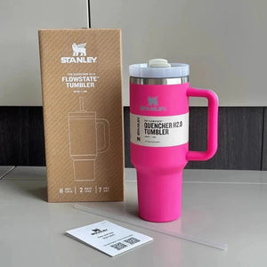 Stanley 40 Oz (1200ML) Stainless Steel Tumbler with Handle & Straw | Hot & Cold Vacuum Insulated Cup