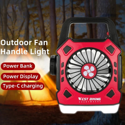 Camping Fan with LED Light, Flashlight & Power Bank
