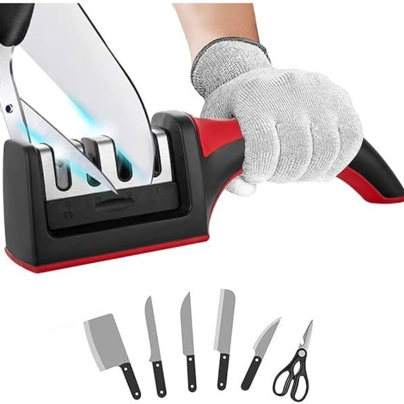 Super Sharp 3-Stage Knife Sharpener (with Ceramic Peeler)