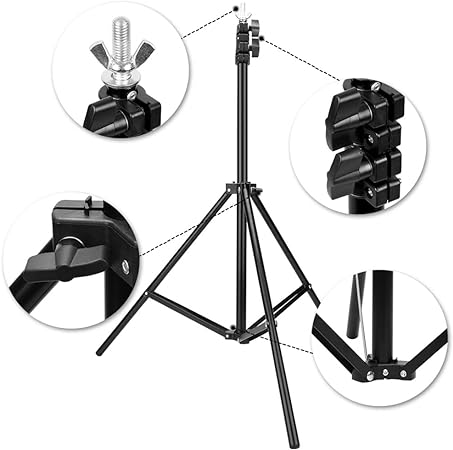 10-Inch Ring Light Kit + 7 Ft Ring Light Stand