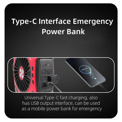 Camping Fan with LED Light, Flashlight & Power Bank