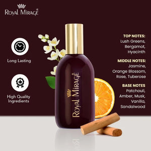 Royal Mirage Eau De Cologne Spray 120ml | Long-Lasting Unisex Perfume