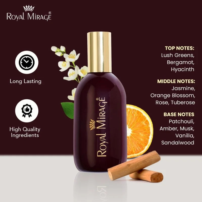 Royal Mirage Eau De Cologne Spray 120ml | Long-Lasting Unisex Perfume