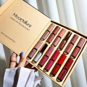 Mocallure 12 Pcs Matte Liquid Lipstick Set | Long-Lasting Waterproof Lip Colors