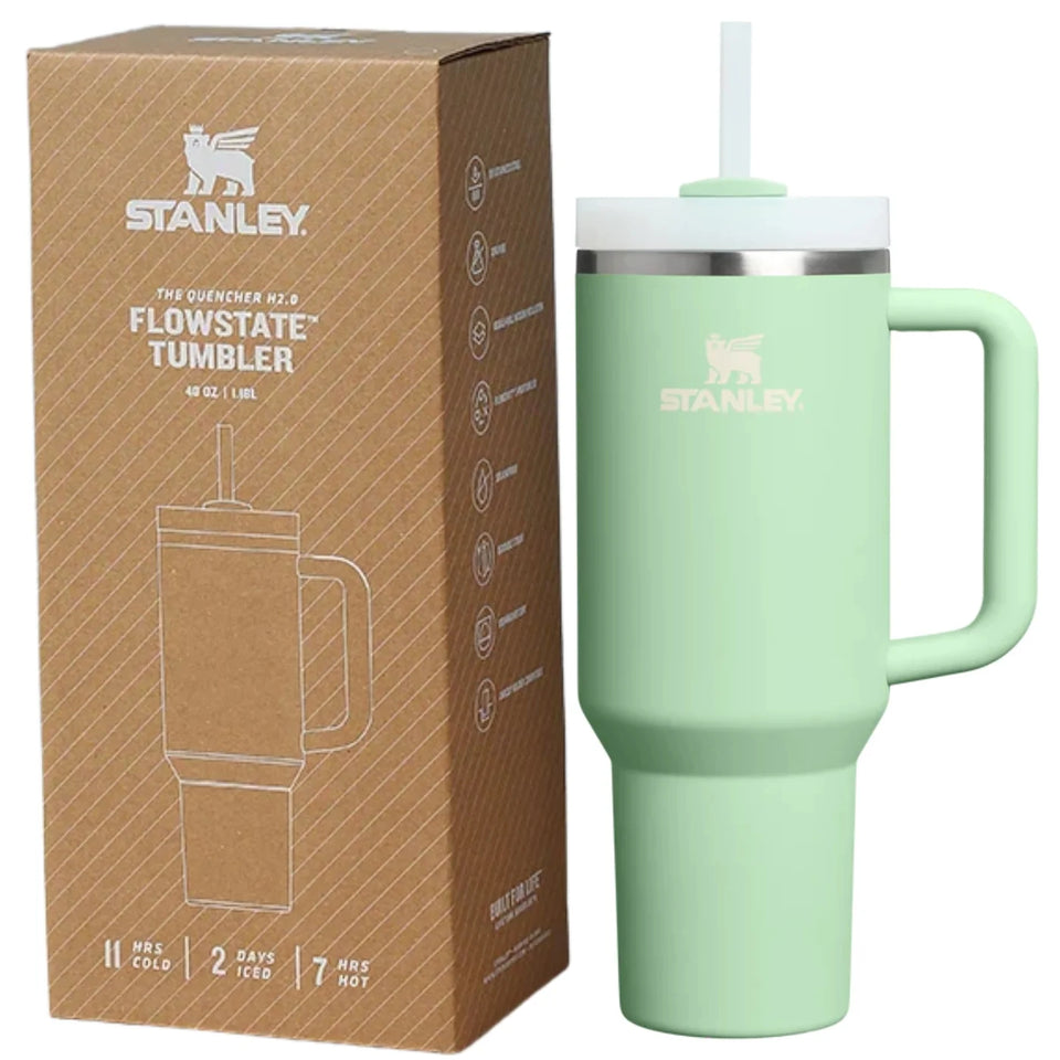 Stanley 40 Oz (1200ML) Stainless Steel Tumbler with Handle & Straw | Hot & Cold Vacuum Insulated Cup