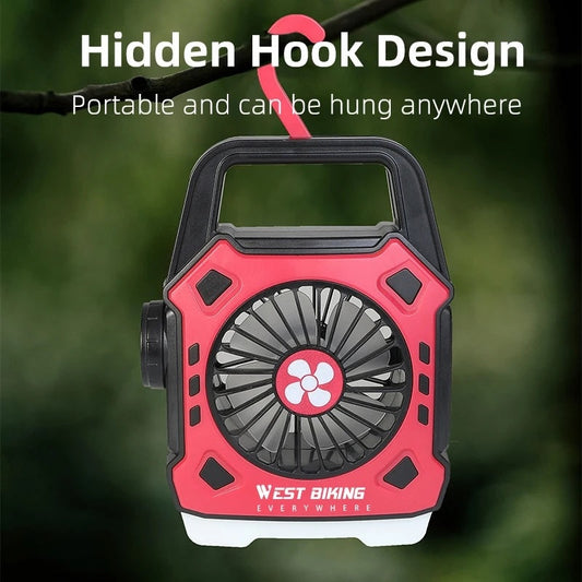 Camping Fan with LED Light, Flashlight & Power Bank