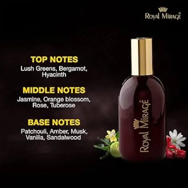 Royal Mirage Eau De Cologne Spray 120ml | Long-Lasting Unisex Perfume