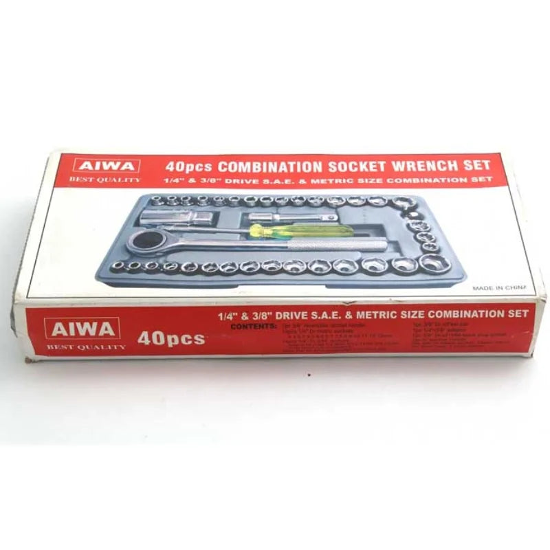 40 PCS Aiwa Socket Wrench Tool Kit