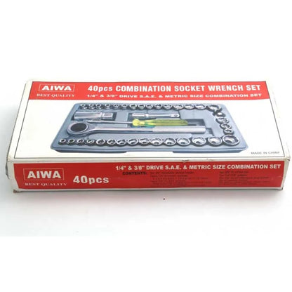 40 PCS Aiwa Socket Wrench Tool Kit