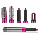 5-in-1 Electric Hair Dryer Brush Kit I Blow Dryer, Straightener, Curler & Volumizer (Random Color)