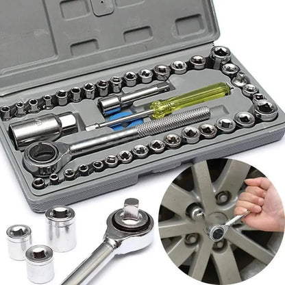 40 PCS Aiwa Socket Wrench Tool Kit