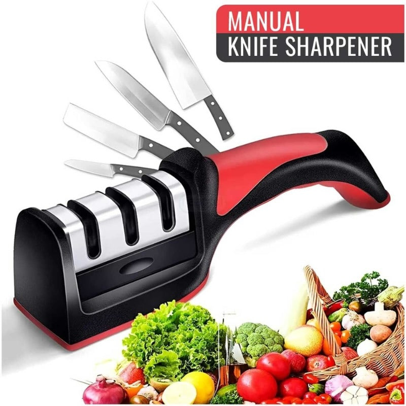 Super Sharp 3-Stage Knife Sharpener (with Ceramic Peeler)