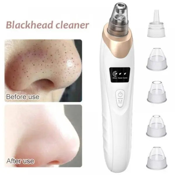 Blackhead removal machine suction in use on skin