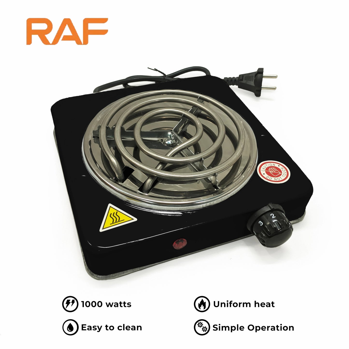 Electric Stove Hot Plate and Cooker with 1000W Power