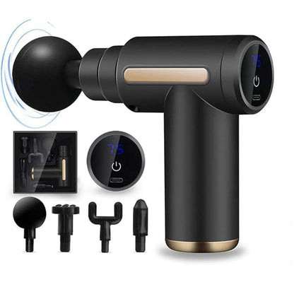 Deep Tissue Massage Gun | 6-Speed | 4 Heads | Handheld Electric Body Massager