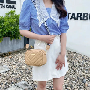 Aura Cream Leather Handbag for Girls & Women | Stylish Shoulder & Crossbody Bag | Daily Use & Gift