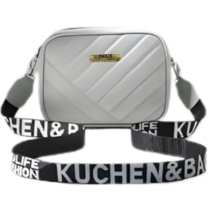 Gray Leather Handbag for Girls & Women | Stylish Shoulder & Crossbody Bag | Daily Use & Gift