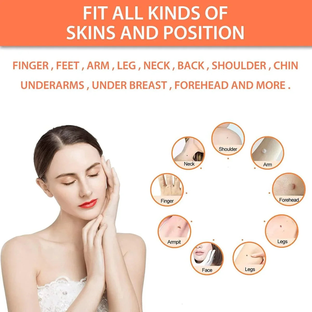 DermaSmooth Skin Tag Remover Patch |  Fast, Safe & Painless Skin Tag & Mole Removal | Nano-Microneedle Technology | 72 Patches