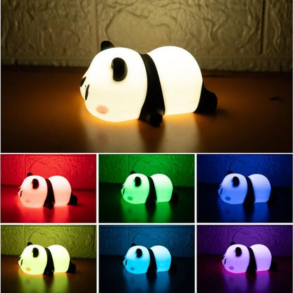 Cute Panda Soft LED Animal Bedside Lamp