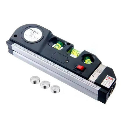 Laser Level Pro 3 Multipurpose Tool | Vertical, Cross Line & Measuring Tape with Rulers