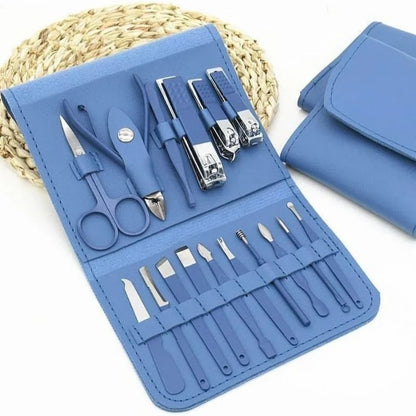 Stainless Steel Manicure & Pedicure Set 16 Pcs