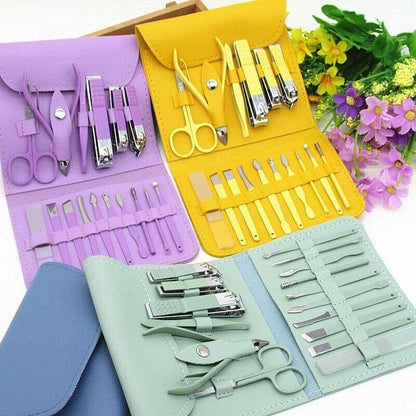 Stainless Steel Manicure & Pedicure Set 16 Pcs