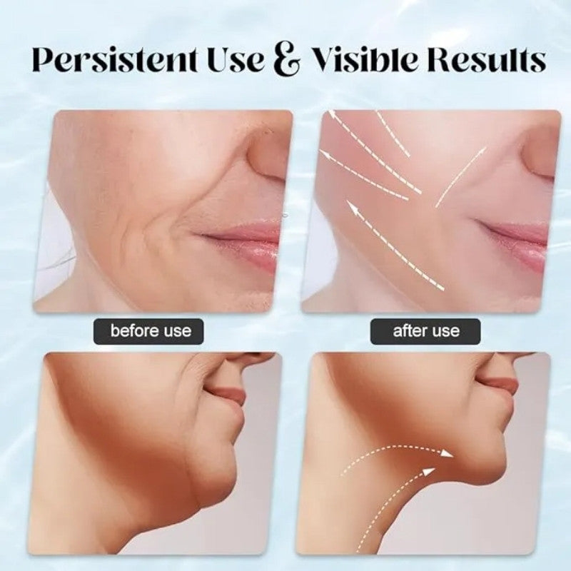3-in-1 Rechargeable Face and Neck Massager with Red Light Therapy and Microcurrent for Skin Lifting and Anti-Wrinkle Care | Random Color