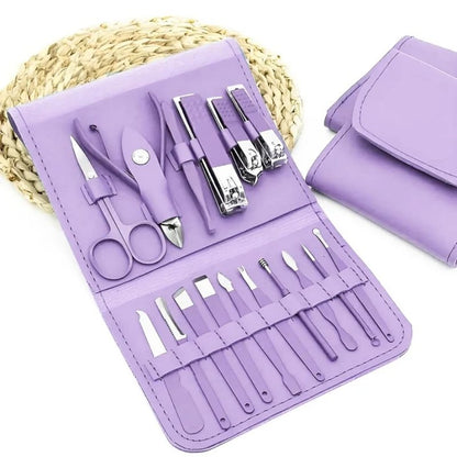 Stainless Steel Manicure & Pedicure Set 16 Pcs