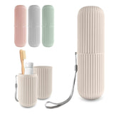 Portable Toothbrush & Toothpaste Holder Case | Travel Storage Box with Cup Function
