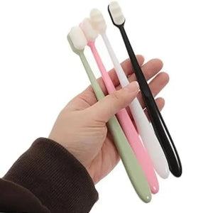 Nano Toothbrush with Travel Case | Ultra Soft Micro-Nano Bristles | For Sensitive Gums, Adults & Kids | Pink