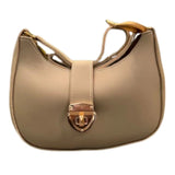 Crescent Leather Luxury Shoulder Bag for Women | Skin Color