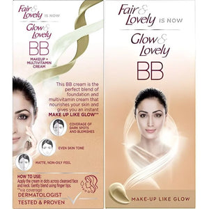 Fair & Lovely BB Cream | Foundation + Fairness Cream (40g) | Radiant Glow & Natural Coverage for All Skin Types
