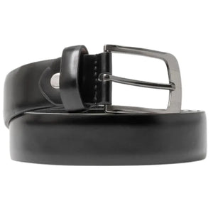 Black Imported Belt | Premium Matt Finish Strap with Elegant Metal Buckle for Formal & Casual Wear