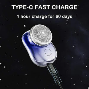 Mini Electric Razor for Men | Portable USB Rechargeable Shaver | Compact Travel Beard Trimmer with One-Touch Use